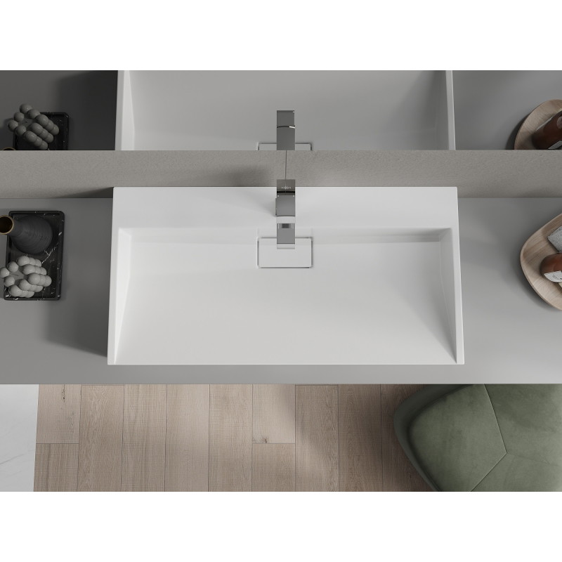 Mexen Ava umyvadlo na desku z kompozitu 1/O 90 x 46 cm, bílá - 23019001