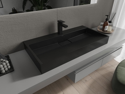 Mexen Ava umyvadlo na desku z konglomerátu 1/O 90 x 46 cm, černá - 23019071