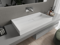 Mexen Ava deska nadzemní z konglomerátu B/O 90 x 46 cm, bílá - 23019000