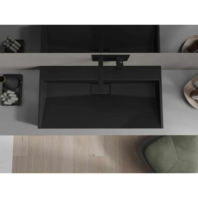Mexen Ava umyvadlo na desku z konglomerátu B/O 90 x 46 cm, černá - 23019070