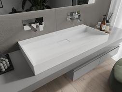 Mexen Ava umyvadlo na desku z konglomerátu B/O 100 x 46 cm, bílá - 23011000