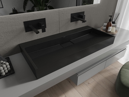 Mexen Ava umyvadlo na desku z konglomerátu B/O 100 x 46 cm, černá - 23011070