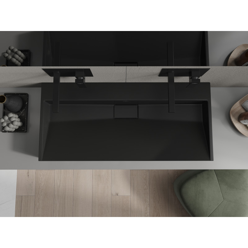 Mexen Ava umyvadlo na desku z konglomerátu B/O 100 x 46 cm, černé - 23011070