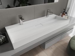 Mexen Ava umyvadlo na desku z konglomerátu 2/O 120 x 46 cm, bílá - 23011202