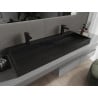 Mexen Ava umyvadlo na desku z konglomerátu 2/O 120 x 46 cm, černá - 23011272