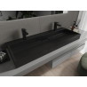 Mexen Ava umyvadlo na desku z konglomerátu 2/O 120 x 46 cm, černé - 23011272