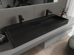 Mexen Ava umyvadlo na desku z konglomerátu 2/O 120 x 46 cm, černá - 23011272