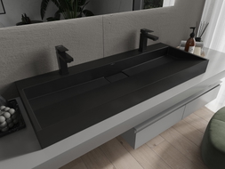 Mexen Ava umyvadlo na desku z konglomerátu 2/O 120 x 46 cm, černé - 23011272