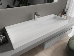 Mexen Ava umyvadlo na desku z konglomerátu 1/O 120 x 46 cm, bílá - 23011201