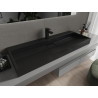 Mexen Ava konzolové umyvadlo z konglomerátu 1/O 120 x 46 cm, černé - 23011271