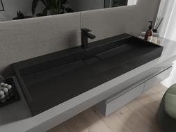 Mexen Ava umyvadlo na desku z konglomerátu 1/O 120 x 46 cm, černé - 23011271