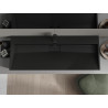 Mexen Ava konzolové umyvadlo z konglomerátu 1/O 120 x 46 cm, černé - 23011271
