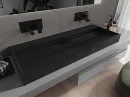 Mexen Ava umyvadlo na desku z konglomerátu B/O 120 x 46 cm, černá - 23011270