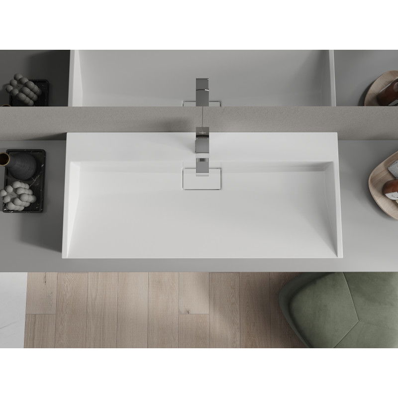 Mexen Ava umyvadlo na desku z konglomerátu 1/O 100 x 46 cm, bílá - 23011001