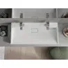 Mexen Ava umyvadlo na desku z konglomerátu 2/O 100 x 46 cm, bílá - 23011002