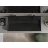Mexen Ava umyvadlo na desku z konglomerátu 2/O 100 x 46 cm, černé - 23011072