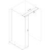 Mexen Kioto sprchová stěna Walk-in 90 x 200 cm, pruhy 8 mm, chrom - 800-090-101-01-09