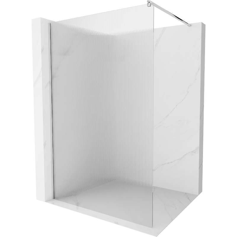 Mexen Kioto sprchová stěna Walk-in 110 x 200 cm, proužky 8 mm, chrom - 800-110-101-01-09