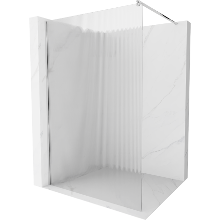 Mexen Kioto sprchová stěna Walk-in 110 x 200 cm, proužky 8 mm, chrom - 800-110-101-01-09