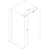 Mexen Kioto sprchová stěna Walk-in 120 x 200 cm, proužky 8 mm, chrom - 800-120-101-01-09