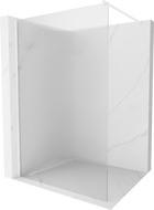 Mexen Kioto sprchová stěna Walk-in 100 x 200 cm, proužky 8 mm, bílá - 800-100-101-20-09