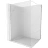 Mexen Kioto sprchová stěna Walk-in 140 x 200 cm, pruhy 8 mm, bílá - 800-140-101-20-09