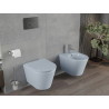 Mexen Rico WC mísa bezokrajová s pomalu sklopným tenkým sedátkem, duroplast, šedo-modrý mat - 30724069