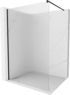 Mexen Kioto sprchová stěna 140 x 200 cm, proužky 8 mm, černá - 800-140-101-70-09