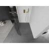 Mexen Kioto-R zaoblená sprchová stěna Walk-in 90 x 200 cm, průhledná 8 mm, zlatá - 800-090-101-50-06