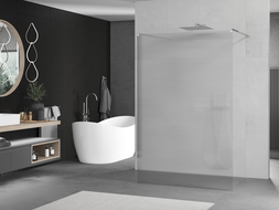 Mexen Kioto volně stojící sprchová stěna 100 x 200 cm, proužky 8 mm, chrom - 800-100-002-01-09