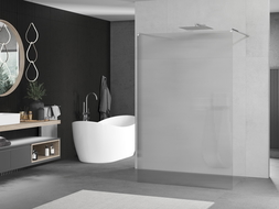 Mexen Kioto samostatná sprchová stěna 120 x 200 cm, pruhy 8 mm, chrom - 800-120-002-01-09