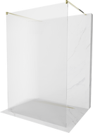 Mexen Kioto samostatně stojící sprchová stěna 100 x 200 cm, pruhy 8 mm, zlatá - 800-100-002-50-09