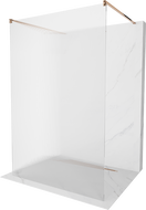 Mexen Kioto volně stojící sprchová stěna 140 x 200 cm, pruhy 8 mm, růžové zlato - 800-140-002-60-09