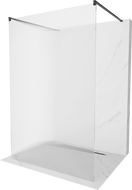 Mexen Kioto volně stojící sprchová stěna 100 x 200 cm, pruhy 8 mm, černá - 800-100-002-70-09