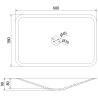 Mexen Esper deskové umyvadlo z konglomerátu 60 x 38 cm, černé - 23036071