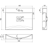 Mexen Poli umyvadlo na desku z konglomerátu 1/O 60 x 48 cm, bílá - 23026001