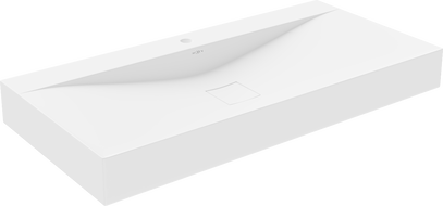 Mexen Poli nástěnný umyvadlo z konglomerátu 1/O 100 x 48 cm, bílá - 23021001