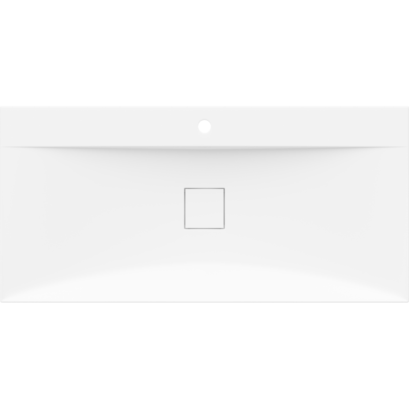 Mexen Poli nástěnný umyvadlo z konglomerátu 1/O 100 x 48 cm, bílá - 23021001