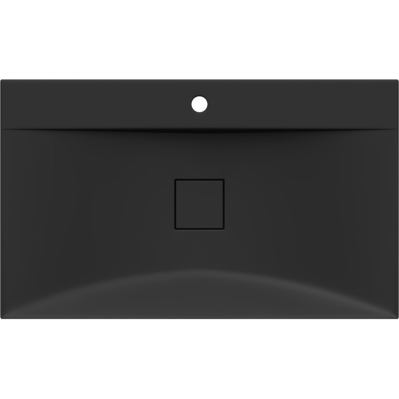 Mexen Poli umyvadlo na desku z konglomerátu 1/O 80 x 48 cm, černé - 23028071