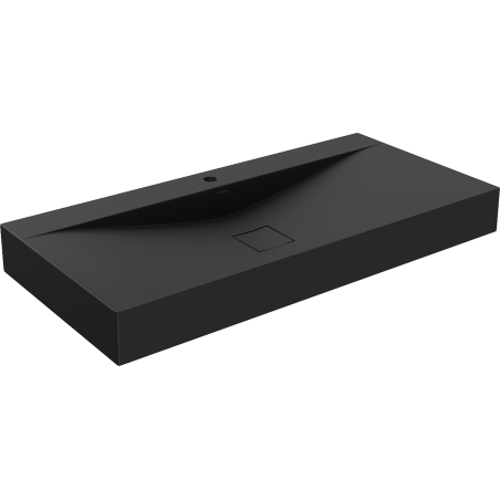 Mexen Poli umyvadlo na desku z konglomerátu 1/O 100 x 48 cm, černá - 23021071