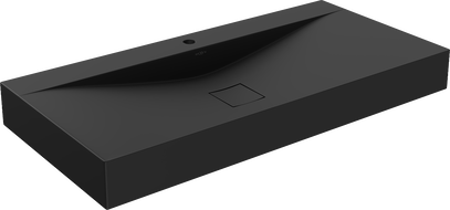 Mexen Poli umyvadlo na desku z konglomerátu 1/O 100 x 48 cm, černá - 23021071