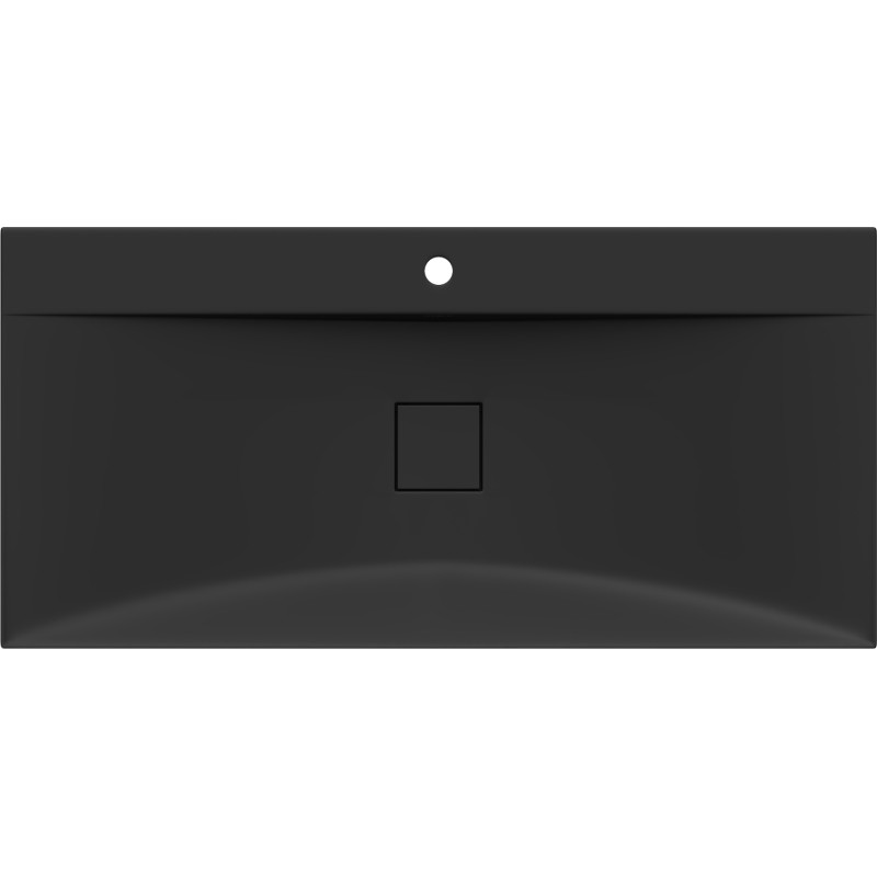 Mexen Poli umyvadlo na desce z konglomerátu 1/O 100 x 48 cm, černé - 23021071