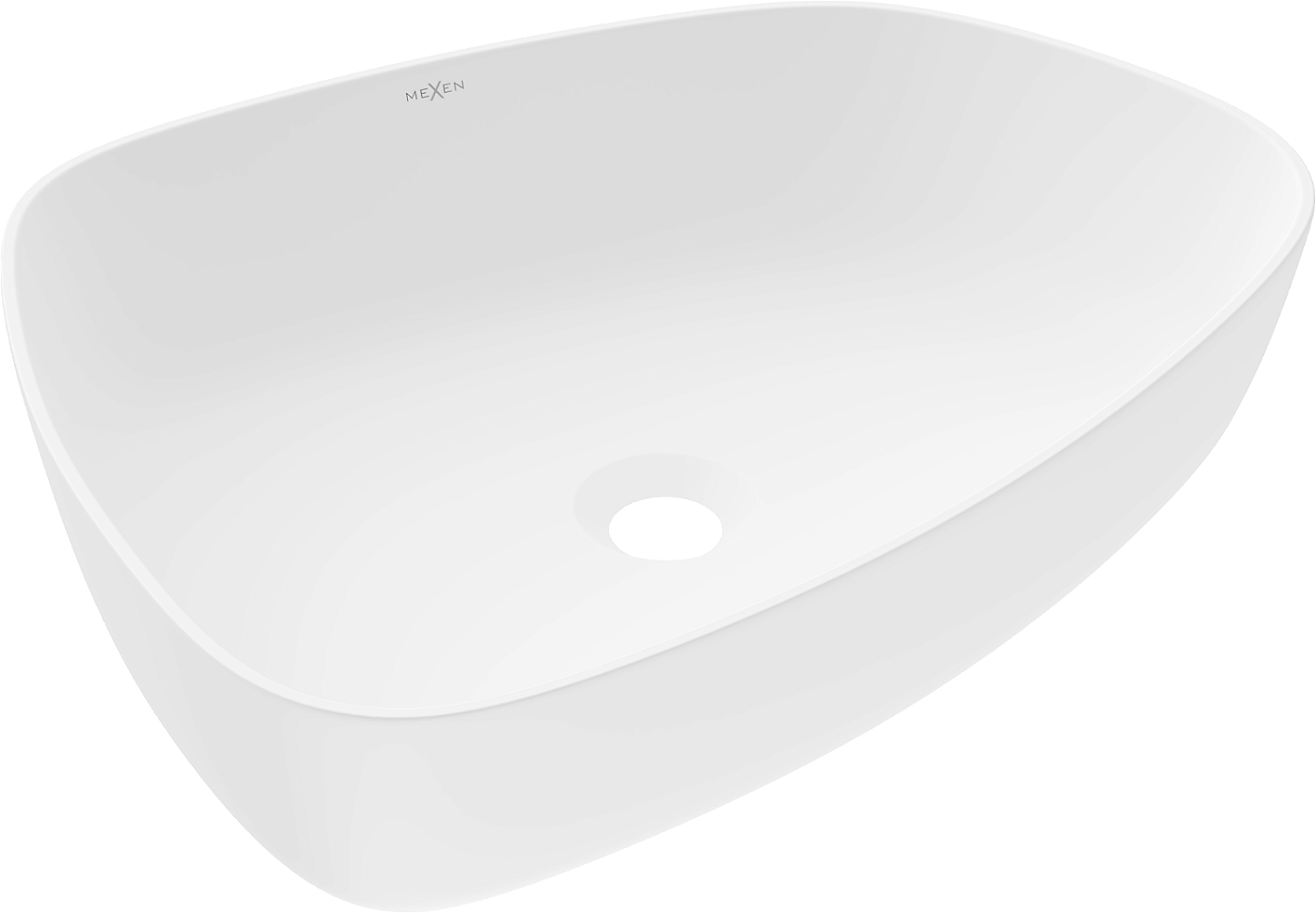 Mexen Ono umyvadlo na desku z konglomerátu 51 x 39 cm, bílá - 23045101