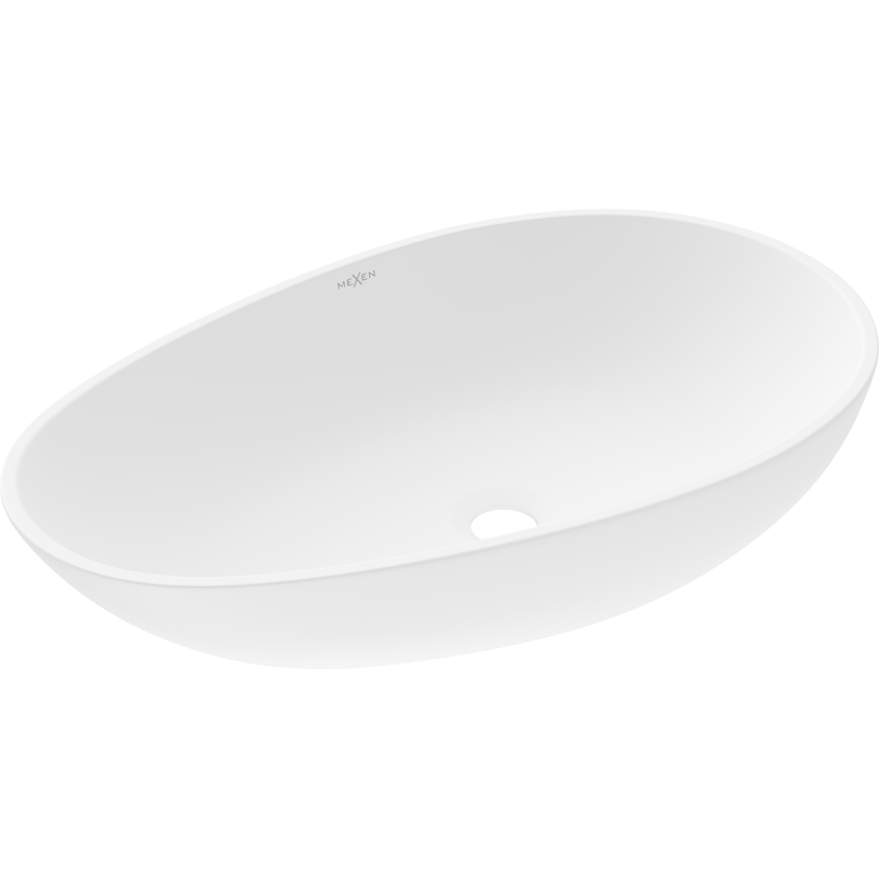 Mexen Nora umyvadlo na desku z konglomerátu 60 x 36 cm, bílá - 23056001