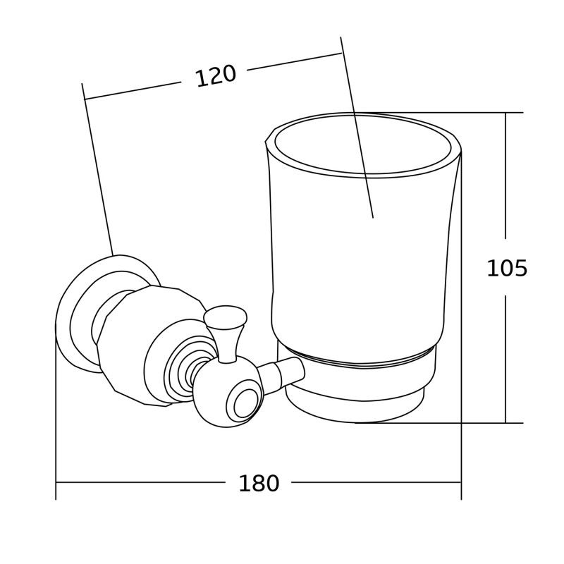 Mexen Estela kelímek na kartáčky, růžové zlato - 7011538-60