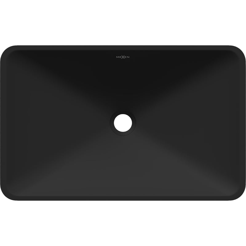 Mexen Esper deskové umyvadlo z konglomerátu 60 x 38 cm, černé - 23036071