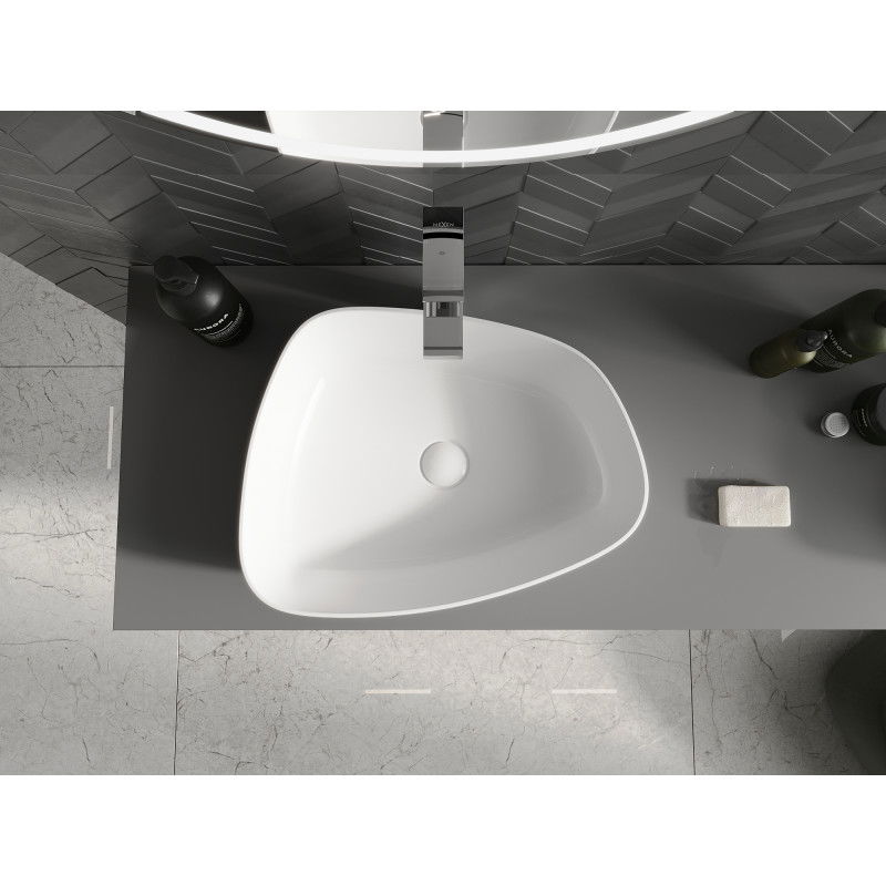 Mexen Ono umyvadlo na desku z konglomerátu 51 x 39 cm, bílá - 23045101