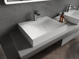 Mexen Poli umyvadlo na desku z konglomerátu 1/O 60 x 48 cm, bílá - 23026001