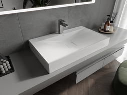 Mexen Poli umyvadlo na desku z konglomerátu 1/O 80 x 48 cm, bílá - 23028001