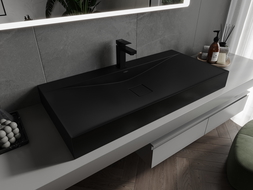 Mexen Poli umyvadlo na desku z konglomerátu 1/O 100 x 48 cm, černá - 23021071